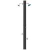 9.2 Gallon Solar Heated Outdoor Shower with 2 Free-Rotating Shower Heads & Foot Showers for Poolside Beach Spa, 7.1ft