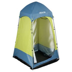 VEVOR Camping Shower Tent, 1 Room, Portable Privacy Tent Changing Room with Ground Stakes, Ropes, Carry Bag, and Steel Poles