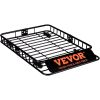 Roof Rack Cargo Basket, 46" x 36" x 4.5" Rooftop Cargo Carrier, Heavy-duty 200 LBS Capacity Universal Roof Rack Basket, Luggage Holder for SUV, Truck