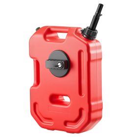 Fuel Container, 2.6 Gallon, Gas Can with Spout and Lockable Bracket, 15 L/min Max Flow Rate, Secure & Leak-proof