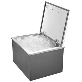 113.7 Qt Drop in Ice Chest Ice Cooler Ice Bin Stainless Steel 28"x20"x17"
