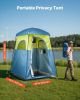 VEVOR Camping Shower Tent, 1 Room, Portable Privacy Tent Changing Room with Shower Bag, Ground Stakes, Ropes, Carry Bag, and Support Poles