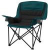Outsunny Padded Camping Chair for Adults, Portable Folding Camping Chair with Side Pockets, Cup Holders, Carry Bag
