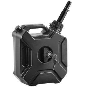 Fuel Container, 1.3 Gallon, Gas Can with Spout and Lockable Bracket, 15 L/min Max Flow Rate, Secure & Leak-proof (Capacity: 1.3 Gallons, Color: Black)