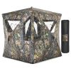 3 Person Portable Pop-Up Ground Tent with Gun Ports and Carrying Bag