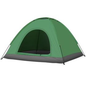 3-4 Person Camping Dome Tent (Color: Army Green)
