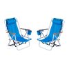 2PFCS Folding Beach Chairs 23"x21.7"x31.5" 4-Position Adjustable Steel Frame Oxford Cloth 264lbs Capacity Lightweight Portable Outdoor Lounge Chairs f