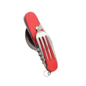 "Carabiner-Ready Multi-Tool – Clip to Backpacks for On-the-Go Meals" (Color: Red)