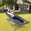 Folding Camping Cot Portable Sleeping Camping Bed Collapsible Travel Camp Cots Guest Bed Cot with 2-Sided Soft Pad 440LBS Max Load