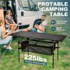 Folding Camping Table, Roll-up Ultra Compact Outdoor Portable Fold Up Lightweight beach Table, with Large Storage and Carry Bag, for Outdoor Cooking