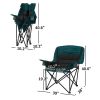 Outsunny Padded Camping Chair for Adults, Portable Folding Camping Chair with Side Pockets, Cup Holders, Carry Bag